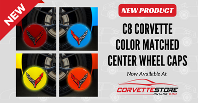 New Product: C8 Color Matched Center Wheel Caps | CorvetteStoreOnline.com