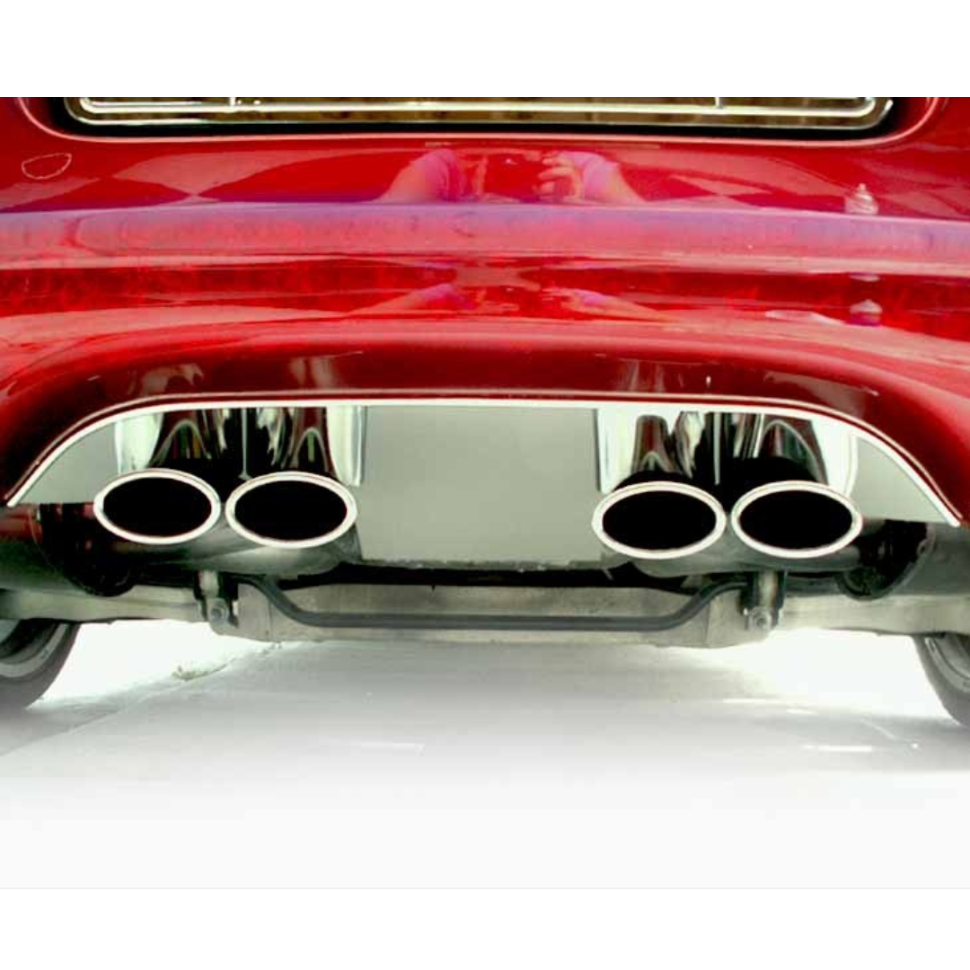 C5 Corvette Exhaust Filler Panel for Stock Exhaust - Polished Stainless Steel | 1997-2004