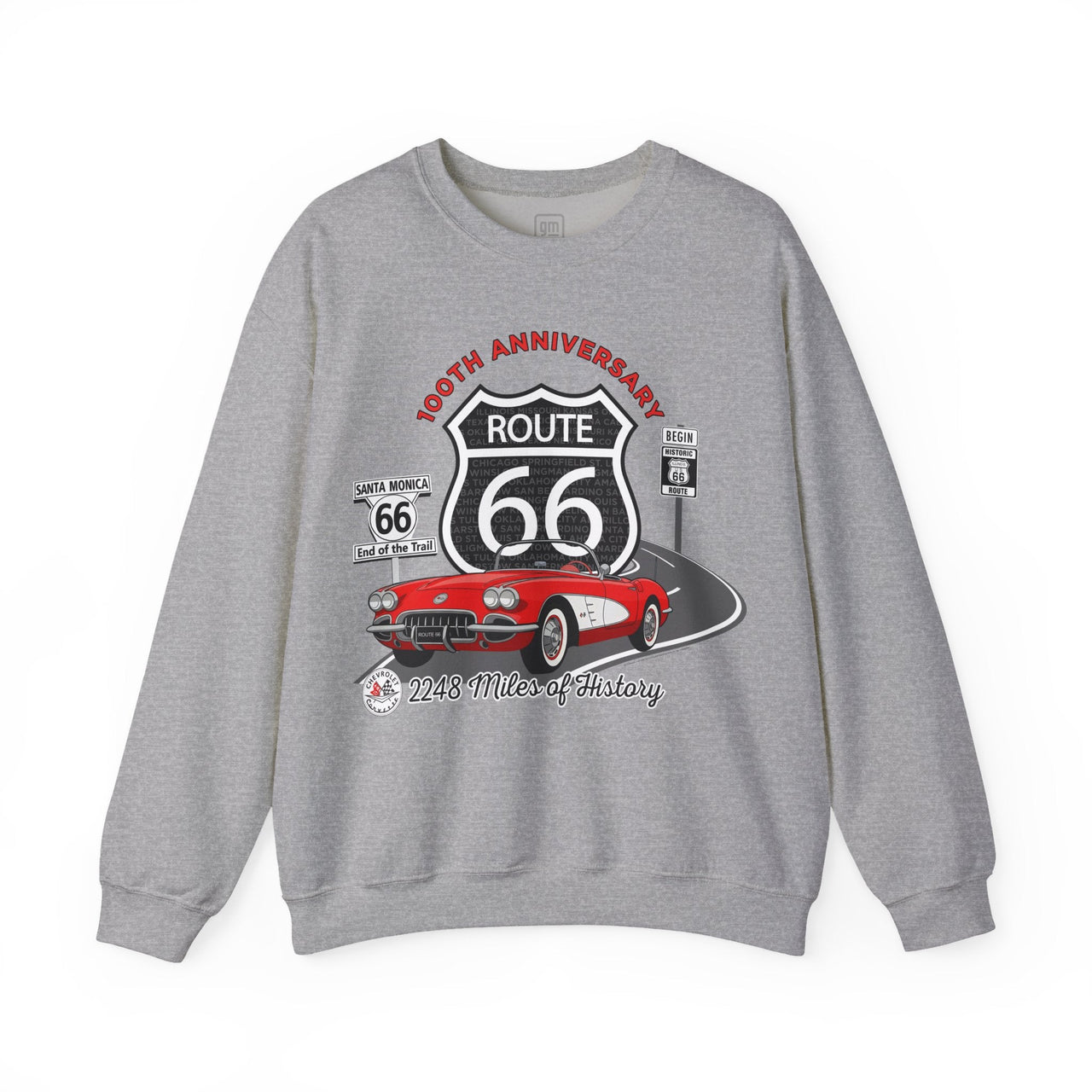 C1 Corvette Route 66 100th Anniversary Cotton Blend Sweatshirt