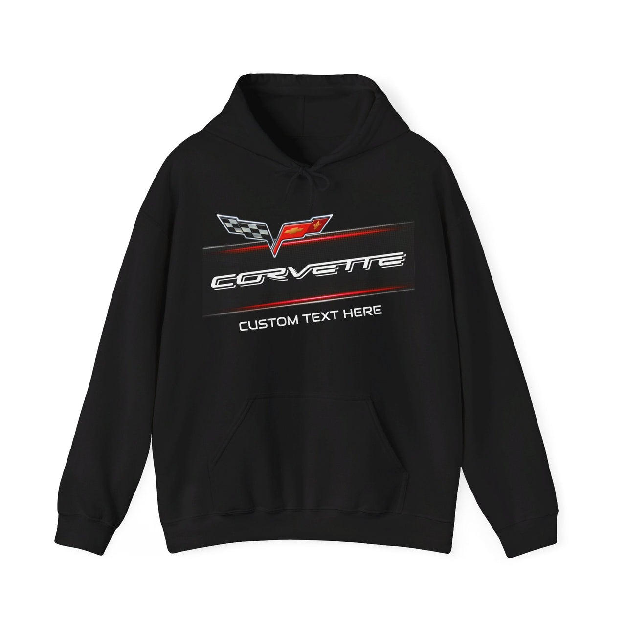 Personalized Corvette C6 Racing Flag Logo Hoodie