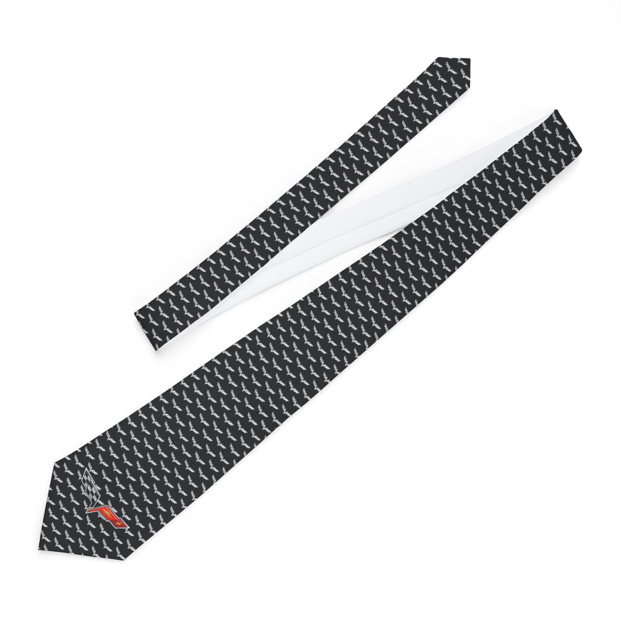 Corvette C6 Repeat Flag Pattern Necktie