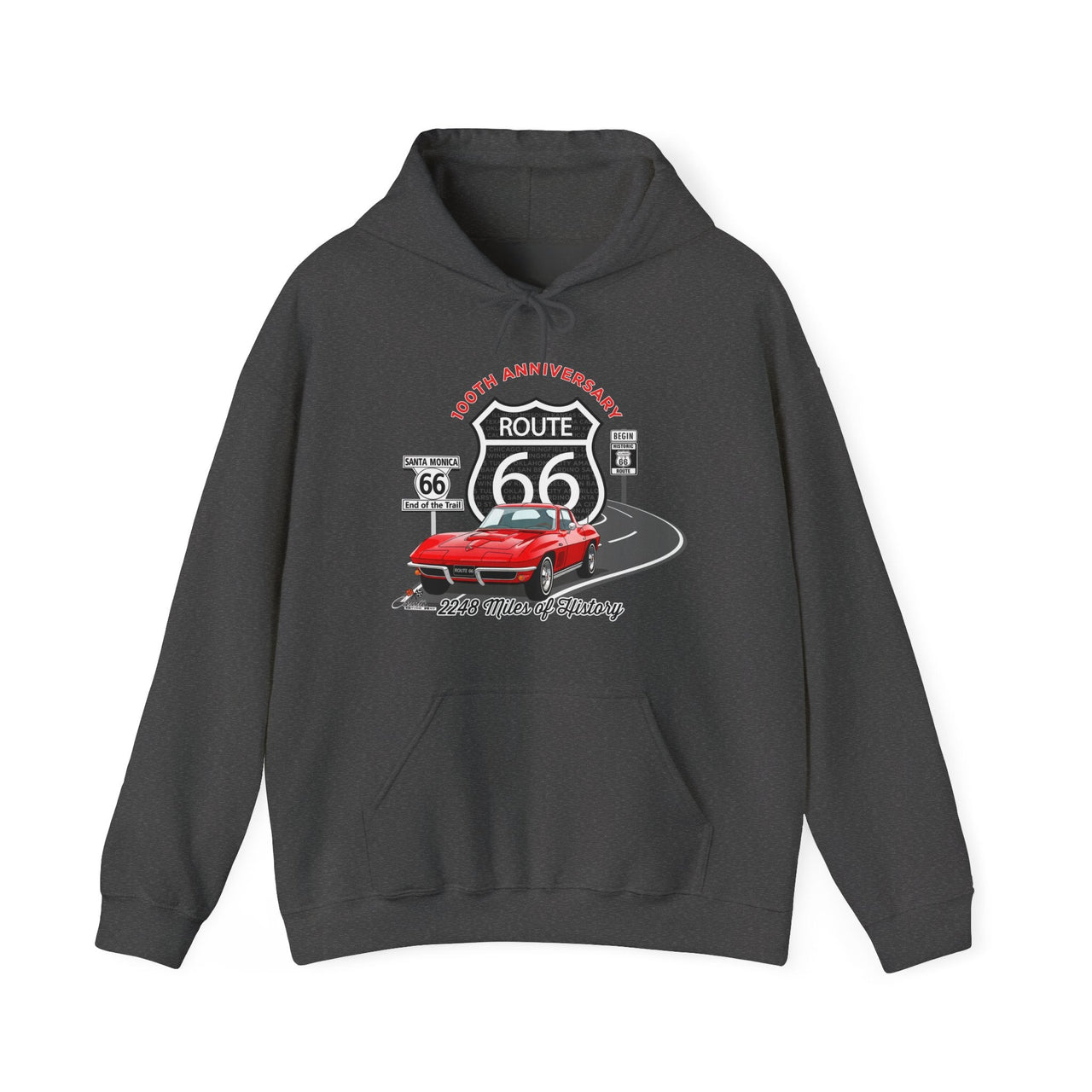 C2 Corvette Route 66 100th Anniversary Hooded Sweatshirt