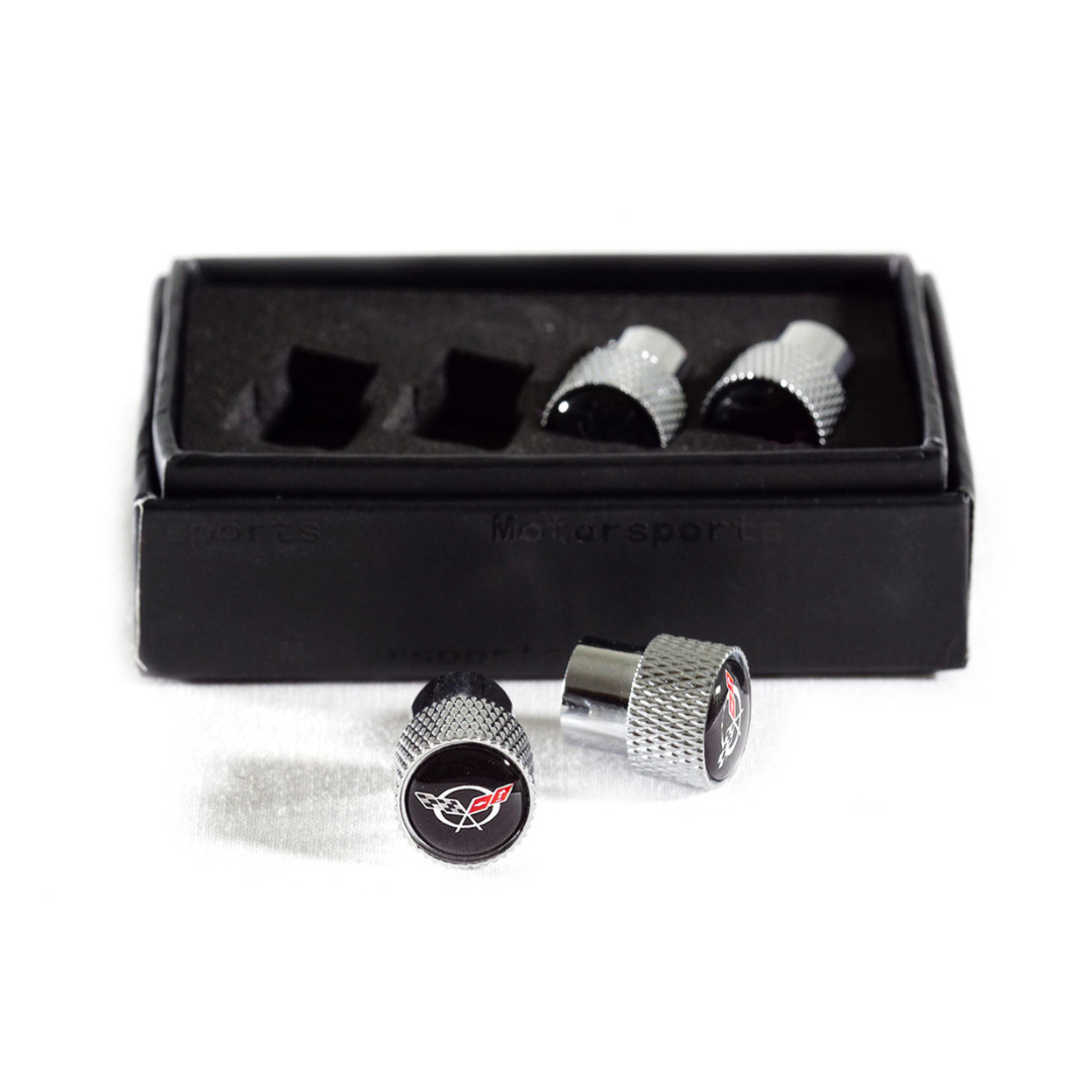 Chevrolet Corvette C5 Knurled Valve Stem Caps