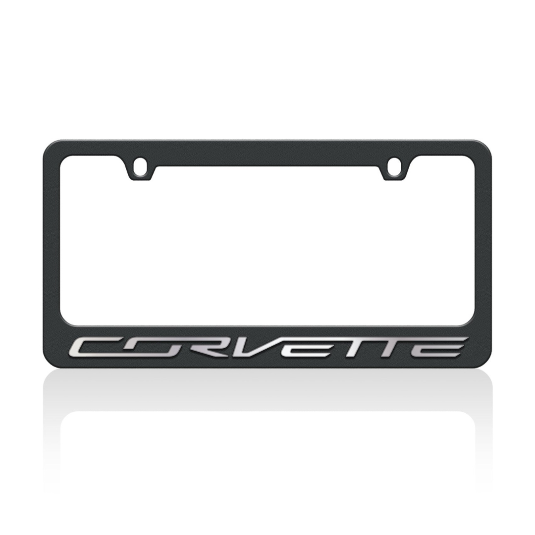 Chevrolet Corvette C7 Black License Plate Frame