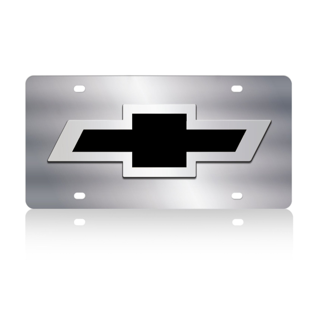 Chevrolet Bowtie Stainless Steel License Plate
