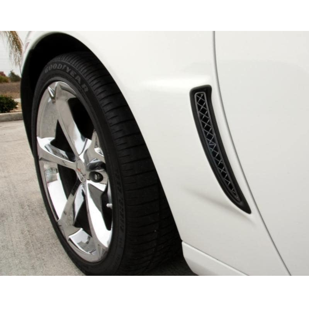 C6 Corvette Z06 Rear Side Vent Grills - 2Pc "Blakk Stealth"