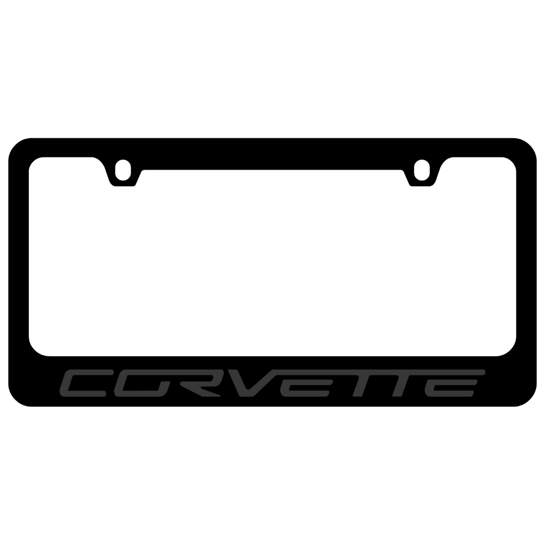 Chevrolet Corvette C6 Black License Plate Frame
