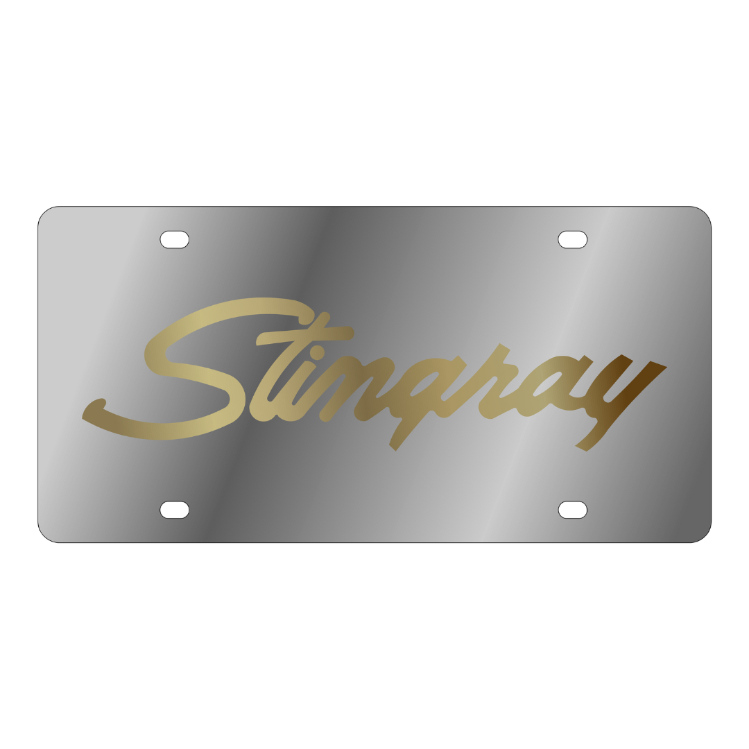 Chevrolet Corvette Stingray Stainless Steel License Plate