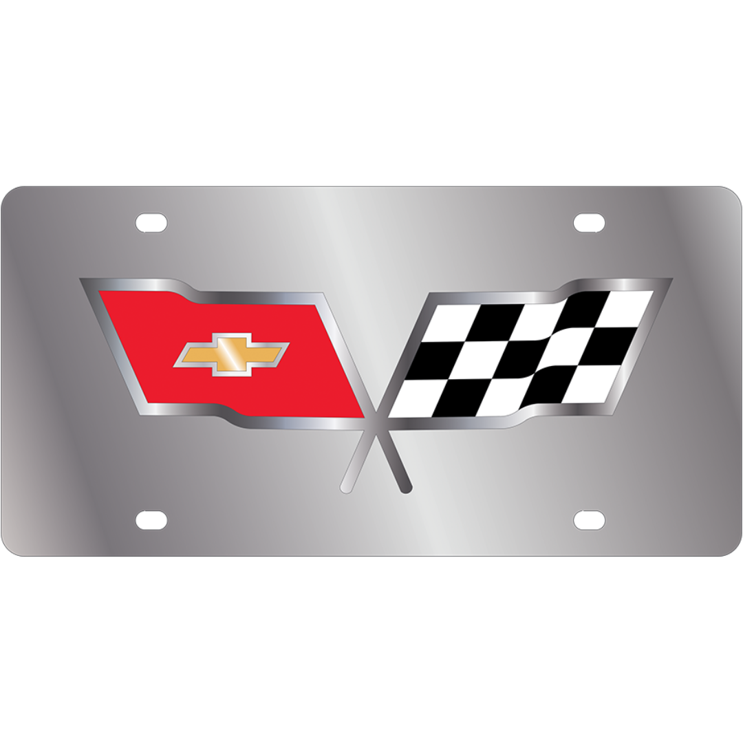 Chevrolet Corvette C3 Stainless Steel License Plate