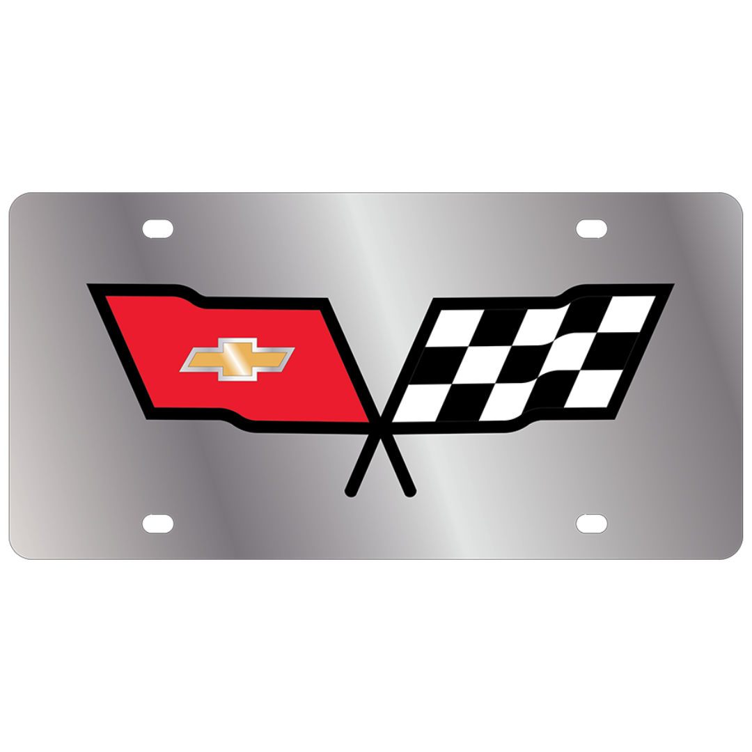 Chevrolet Corvette C3 Stainless Steel License Plate