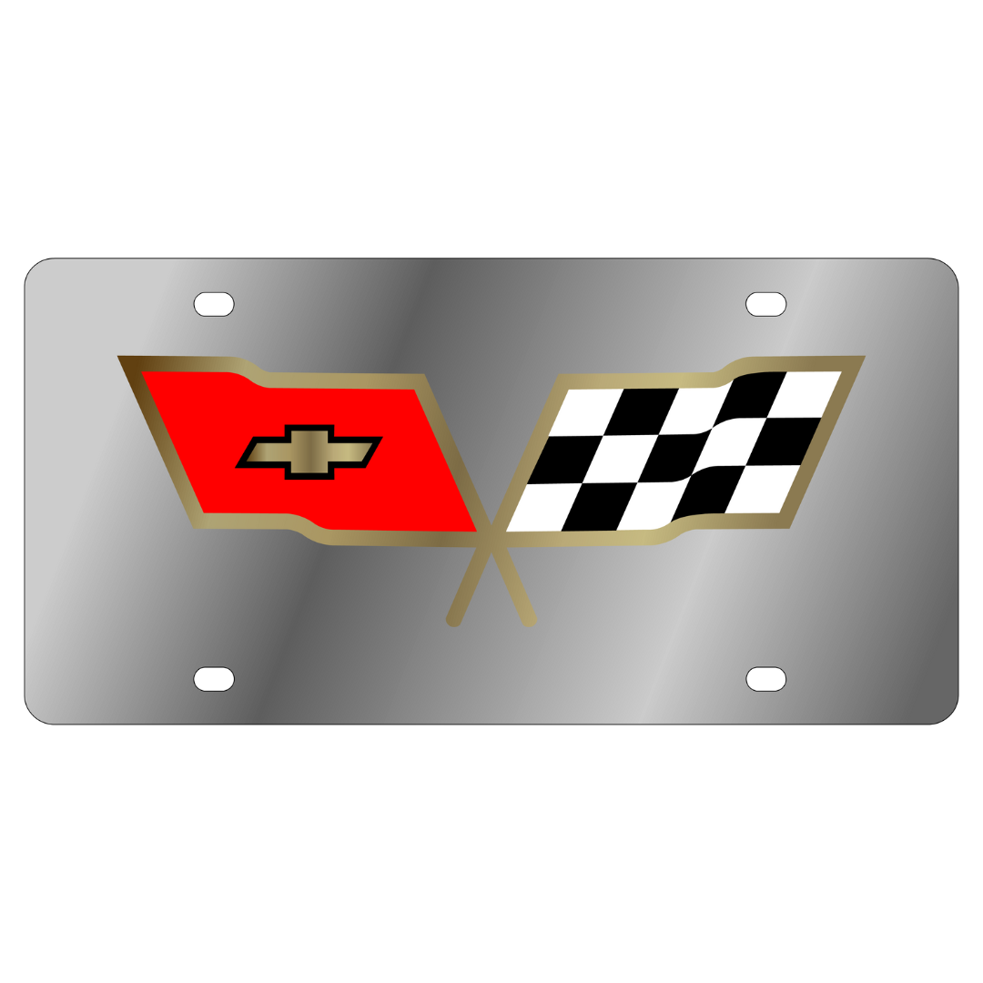 Chevrolet Corvette C3 Stainless Steel License Plate