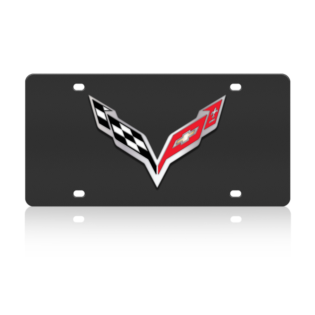Chevrolet Corvette C7 Carbon Steel License Plate