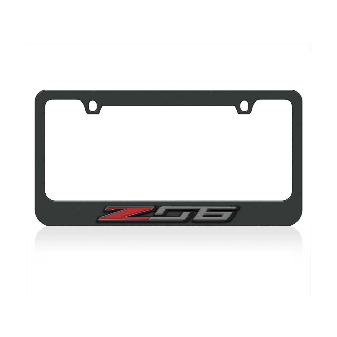 Chevrolet Corvette C7 Z06 Black License Plate Frame