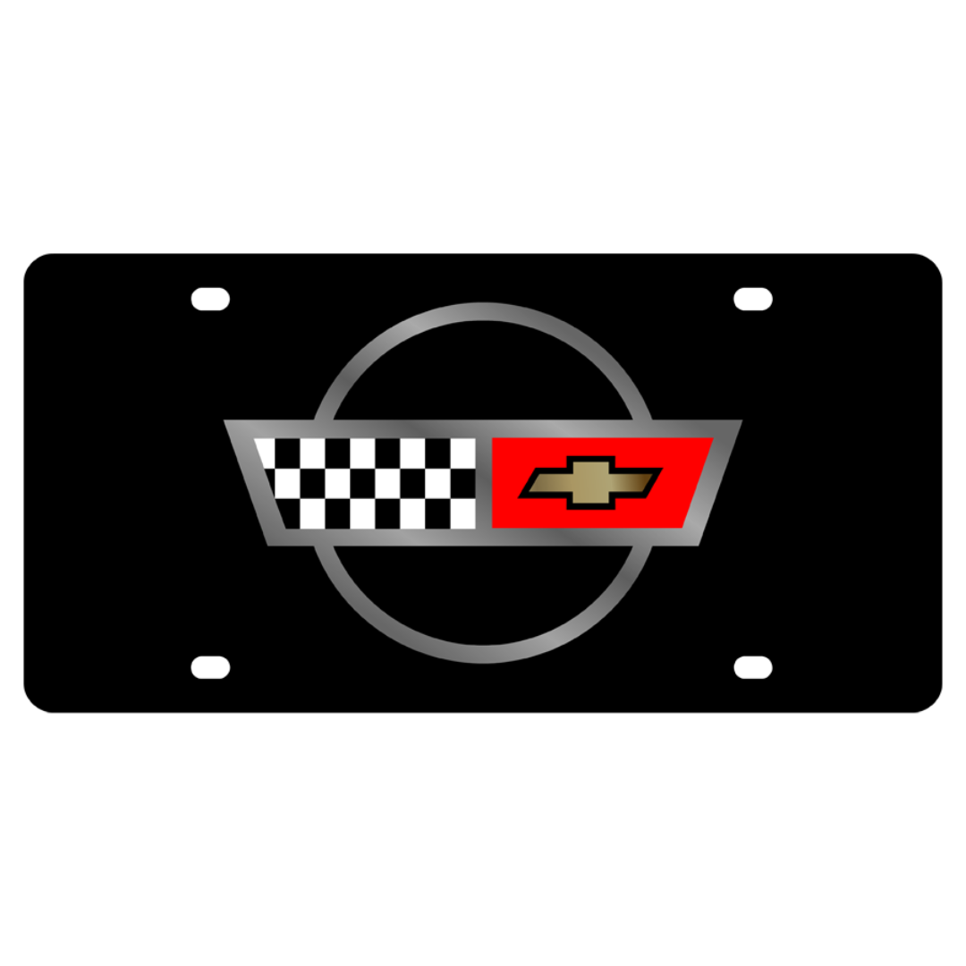 Chevrolet Corvette C4 Carbon Steel License Plate