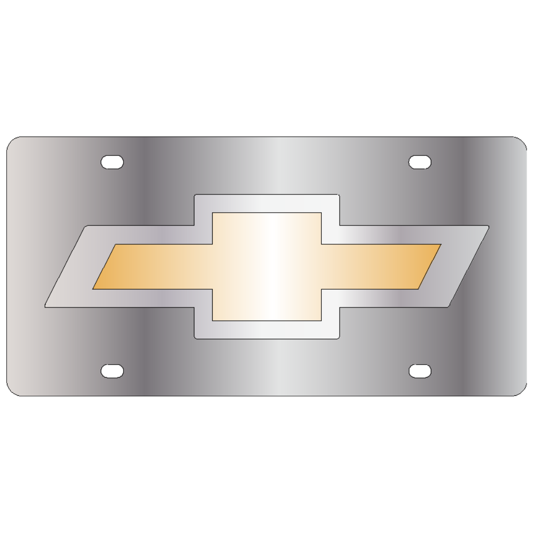 2007 Chevrolet Bowtie Stainless Steel License Plate