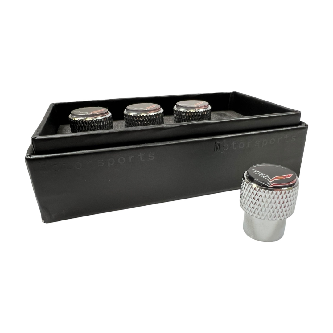 Chevrolet Corvette C7 Knurled Valve Stem Caps
