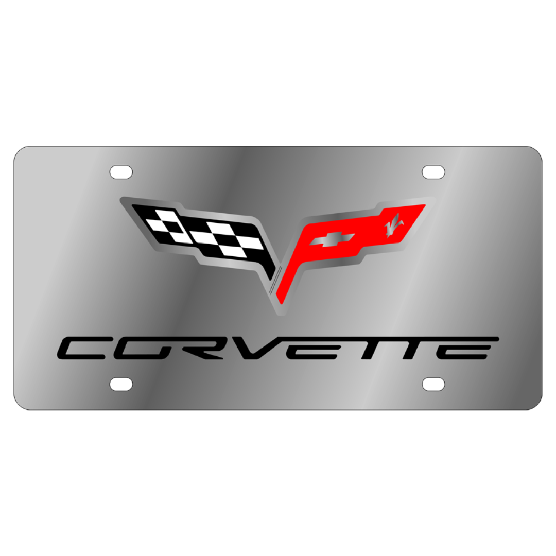 Chevrolet Corvette C6 Stainless Steel License Plate