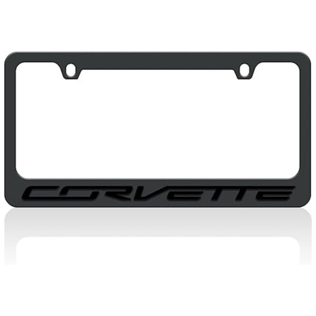 Chevrolet Corvette C7 Black License Plate Frame