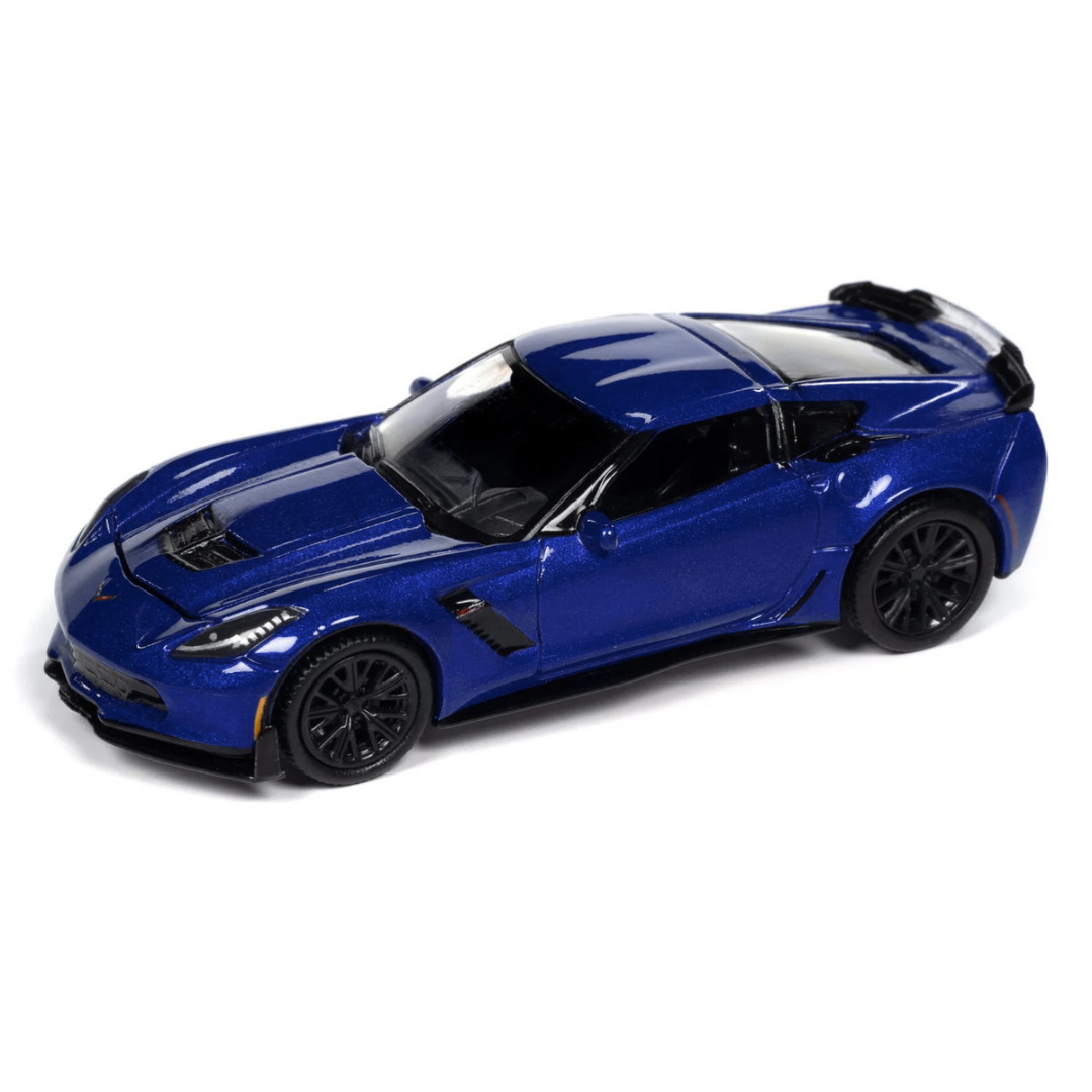 2019 Chevrolet Corvette Z06 Elkhart Lake Blue Metallic "Sports Cars" Series 1/64 Diecast Model Car