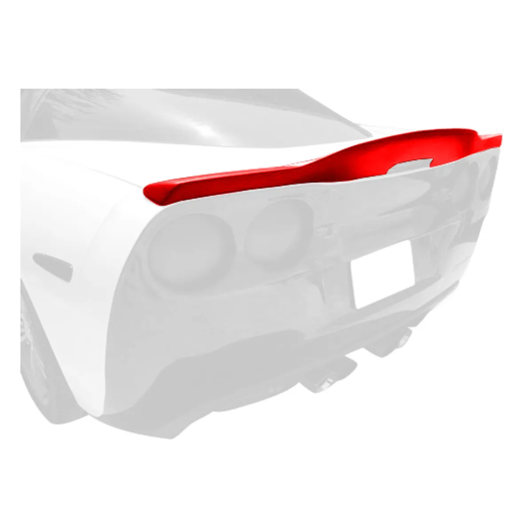Drifter Style Rear Spoiler For 2005-2013 Chevrolet Corvette C6 - Unpainted Gray Primer Fiberglass