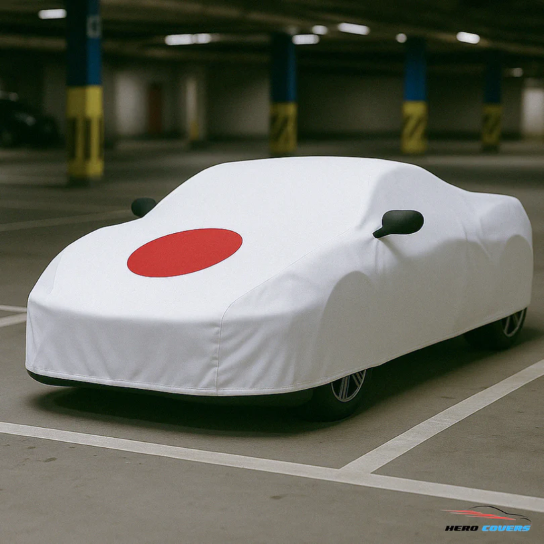 1953-1962 C1 Corvette Japan Flag Car Cover