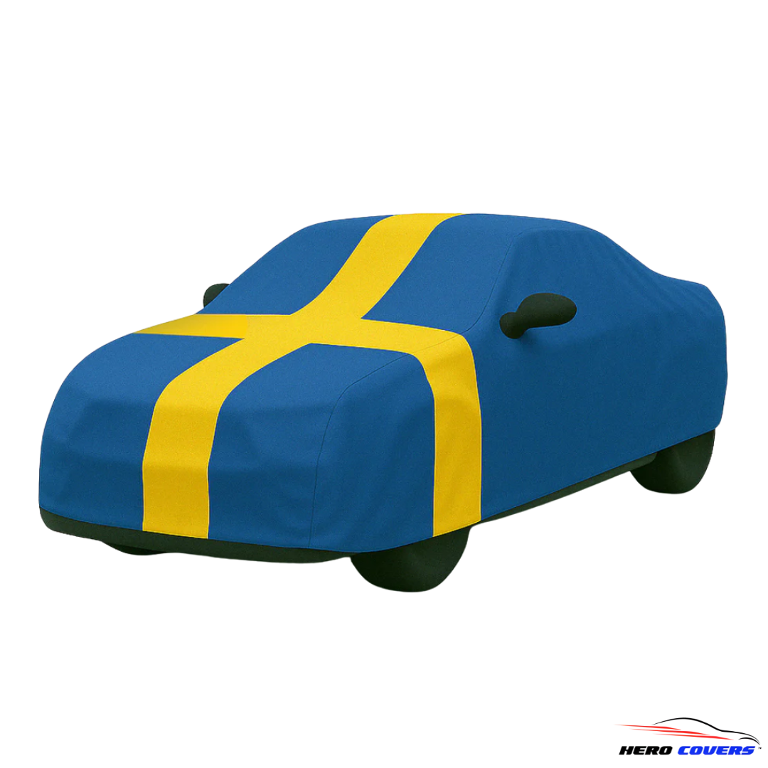 2020-2025 C8 Corvette Sweden Flag Car Cover