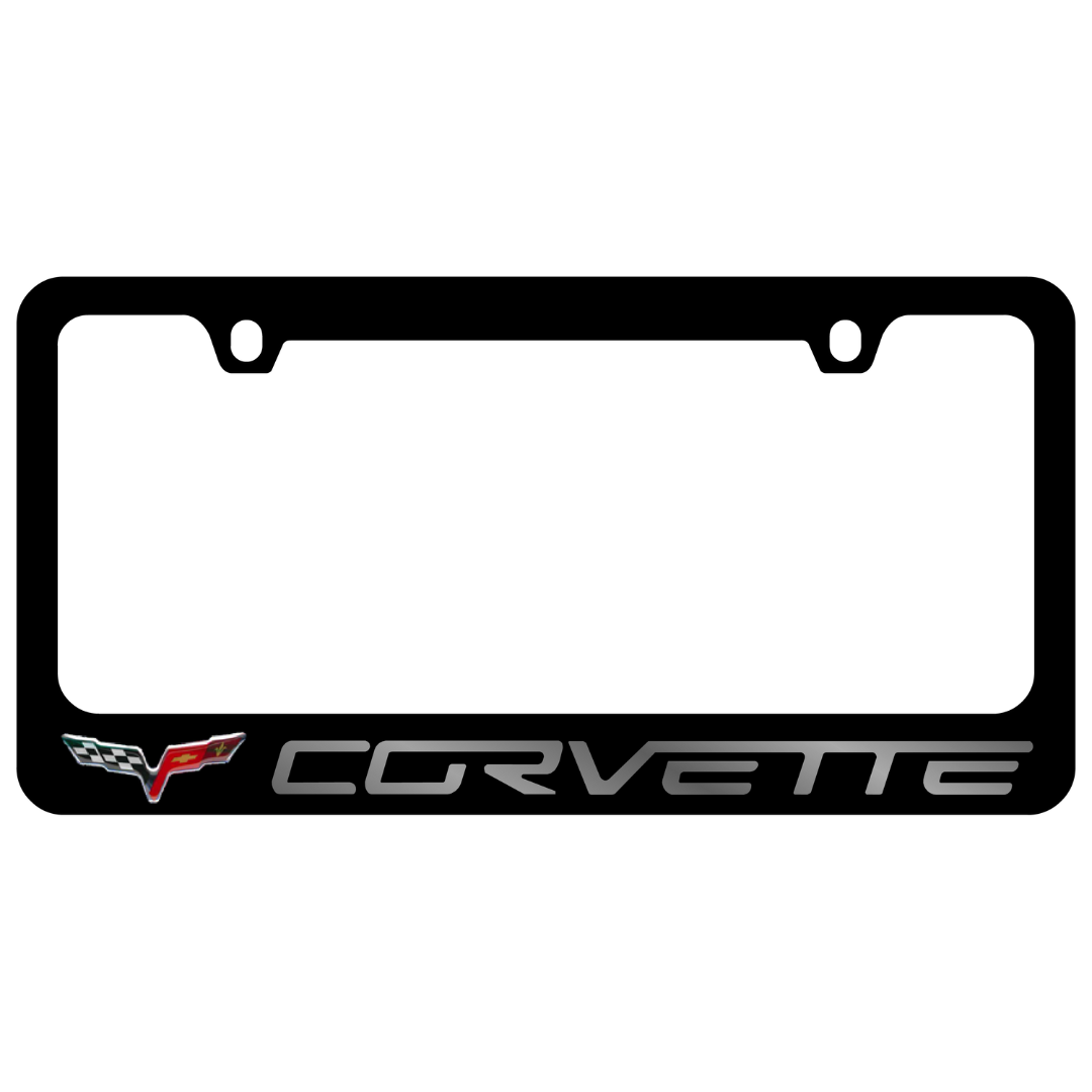 Chevrolet Corvette C6 Black License Plate Frame