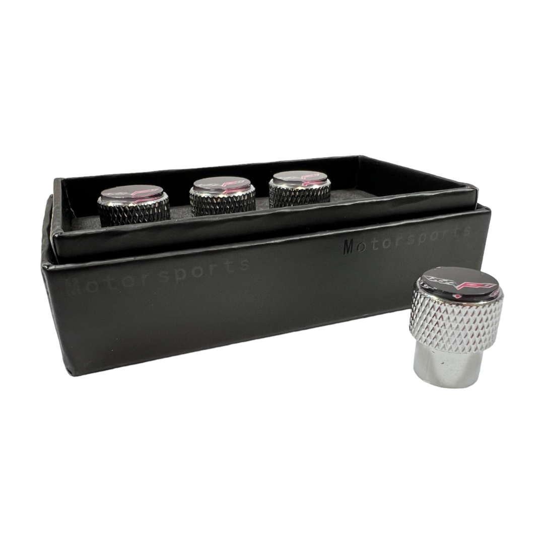 Chevrolet Corvette C6 Knurled Valve Stem Caps