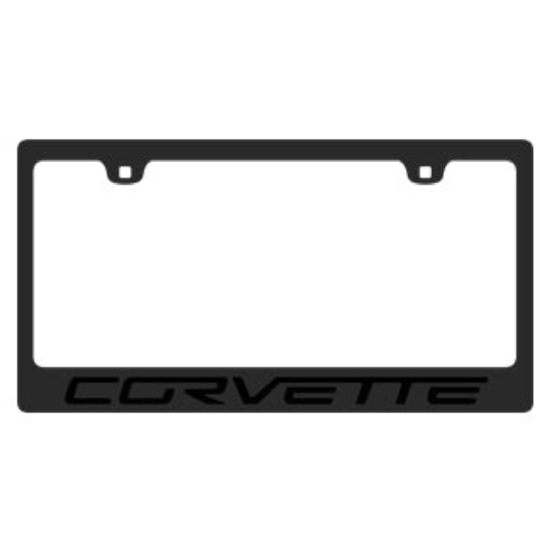 Chevrolet Corvette C6 Black License Plate Frame