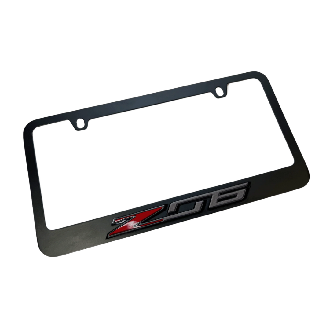 Chevrolet Corvette C7 Z06 Black License Plate Frame