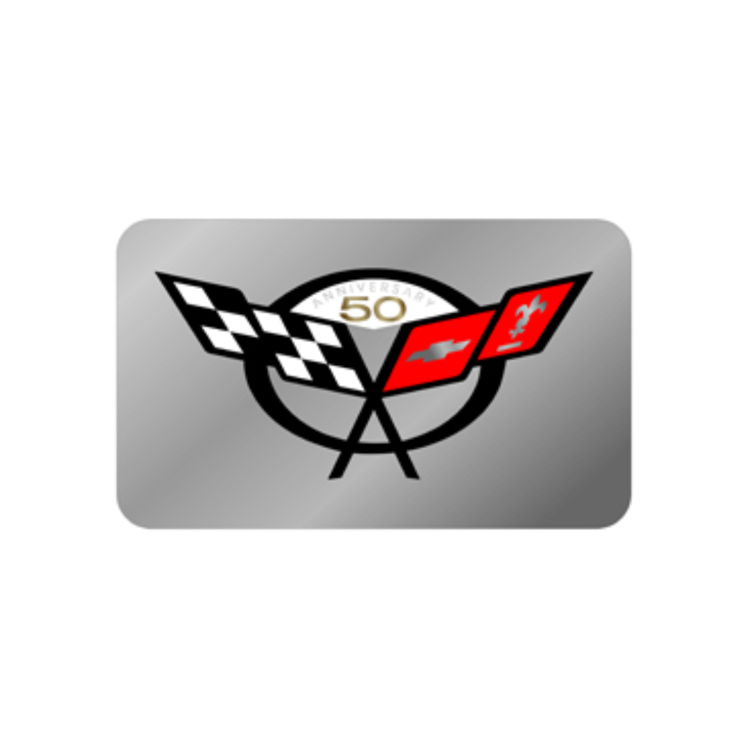 Chevrolet Corvette Stainless Steel Rear Exhaust Enhancer Plate 50TH Anniversary