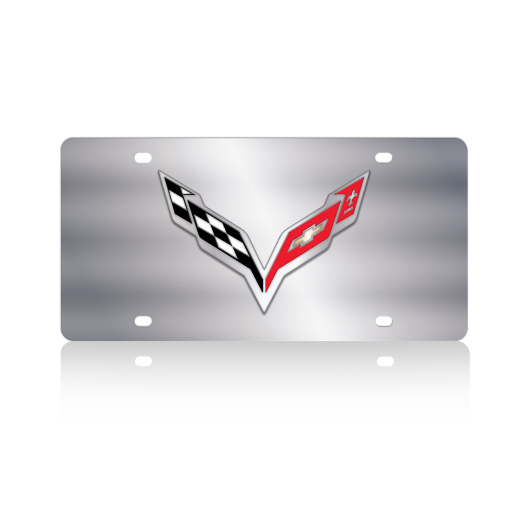 Chevrolet Corvette C7 Stainless Steel License Plate