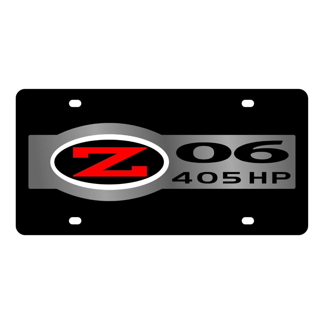Chevrolet Corvette Z06 405HP Acrylic License Plate