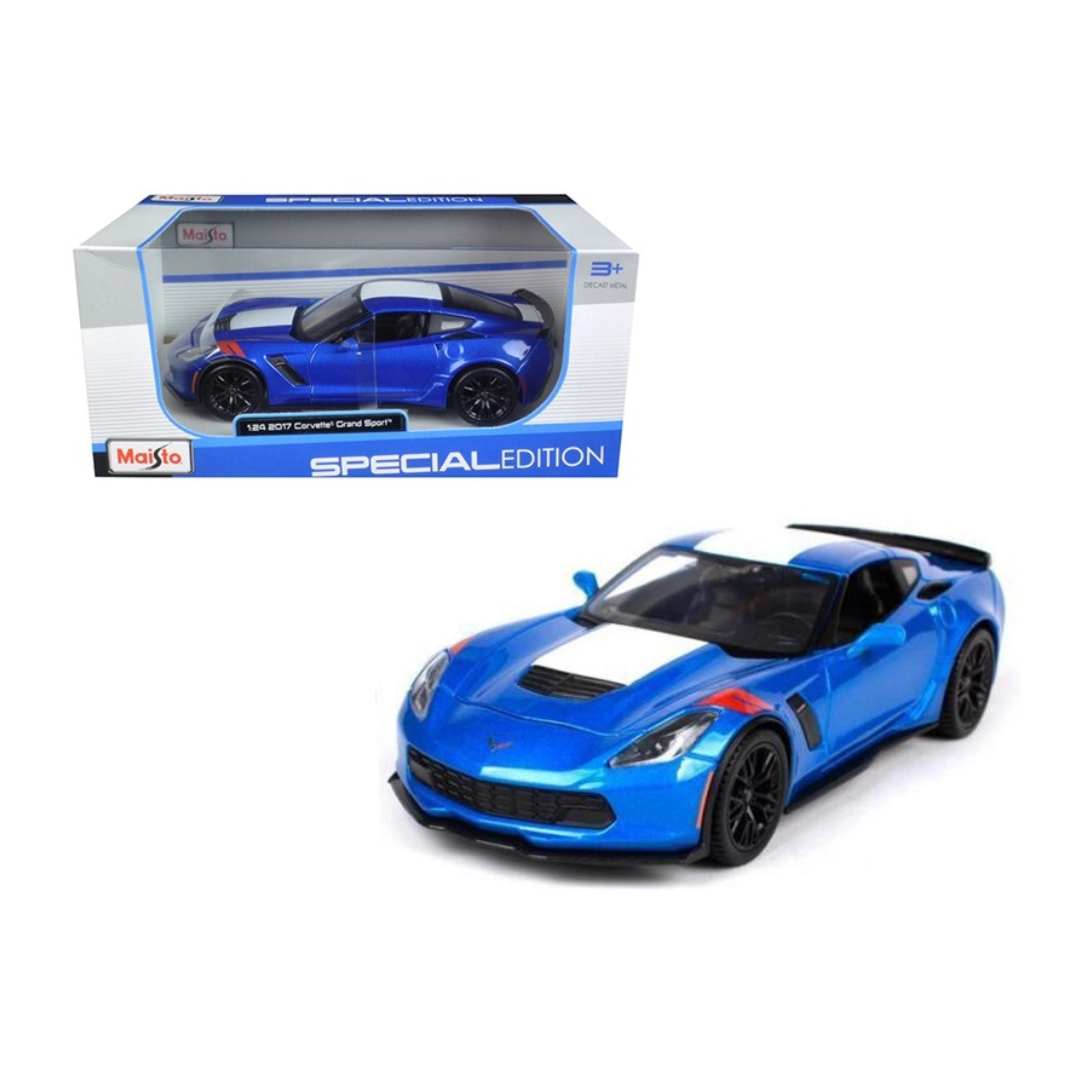 2017 Chevrolet Corvette Grand Sport Blue 1/24 Diecast Model