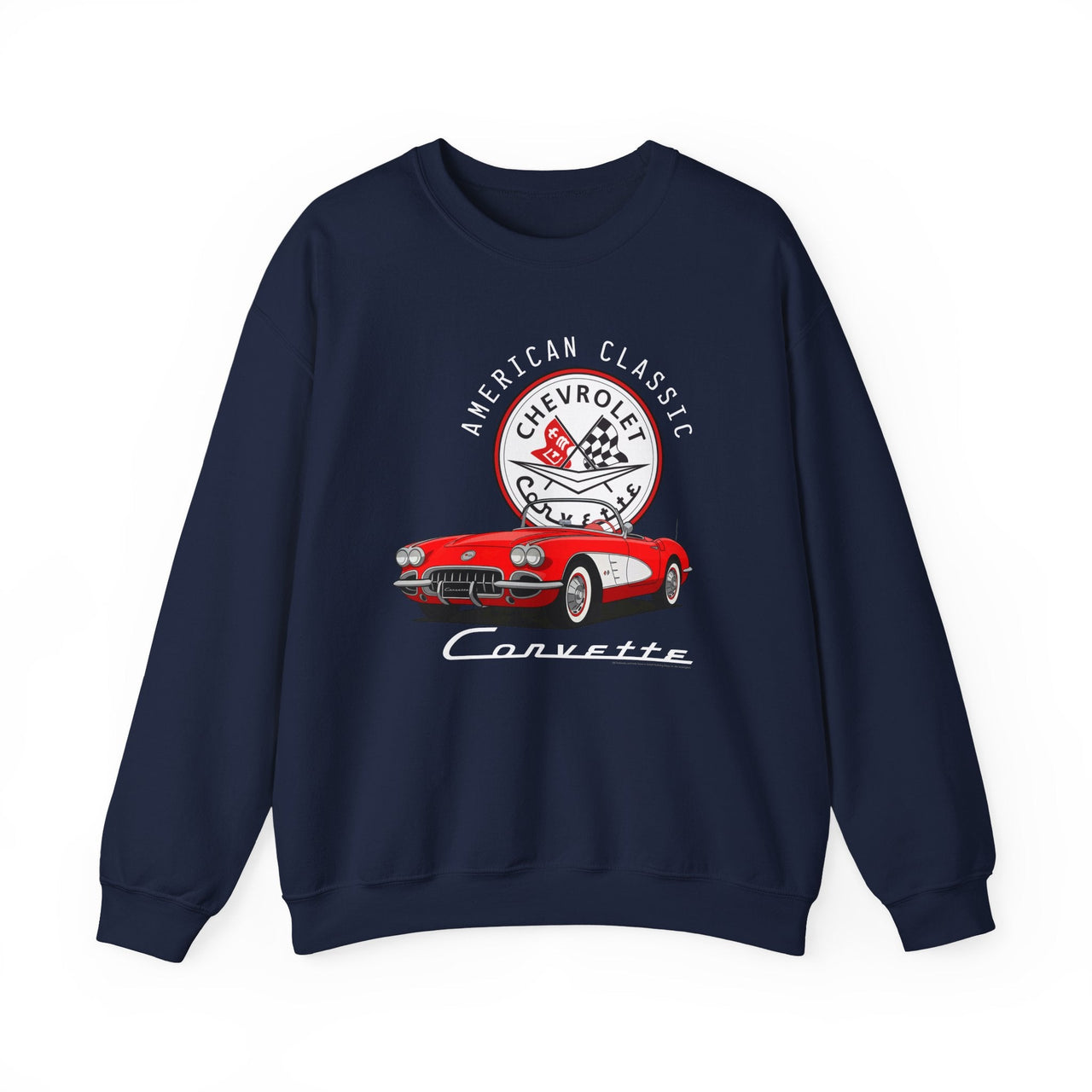 C1 Corvette American Classic Emblem Cotton Blend Sweatshirt
