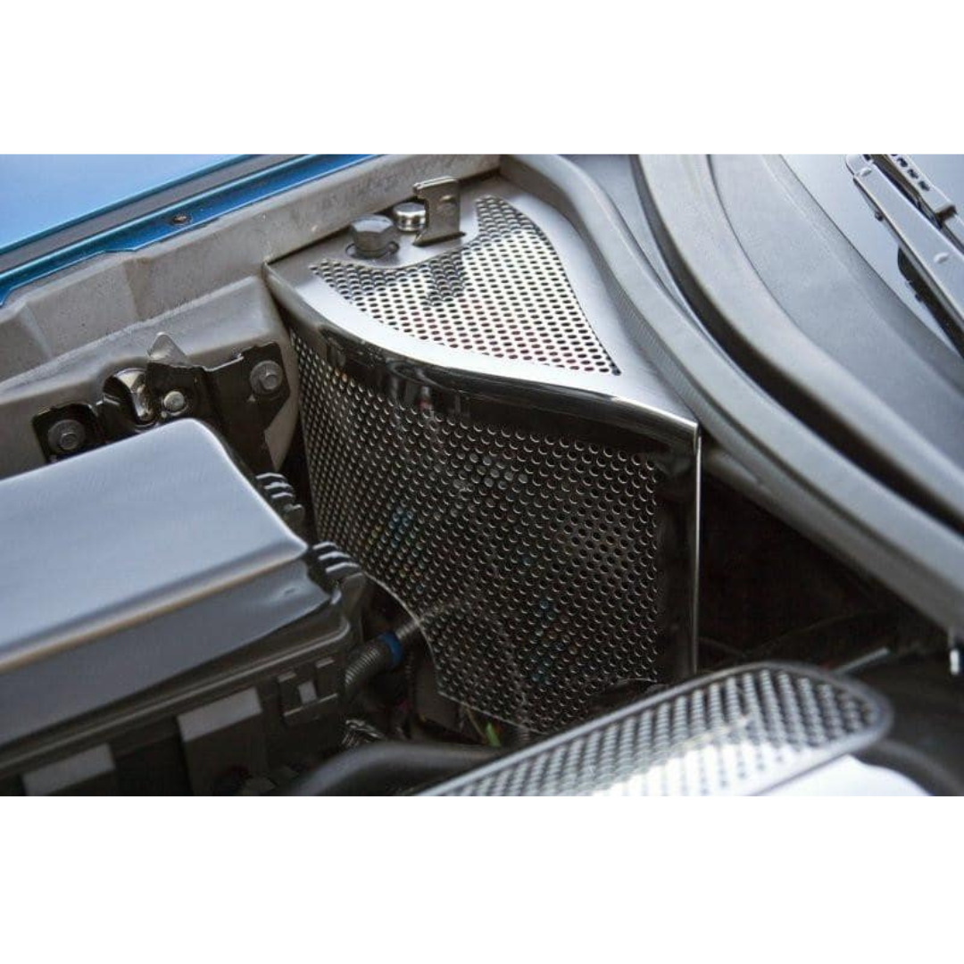 C6 Corvette Z06 and Grand Sport Dry Sump Oil Tank Cover - Polished Stainless Steel