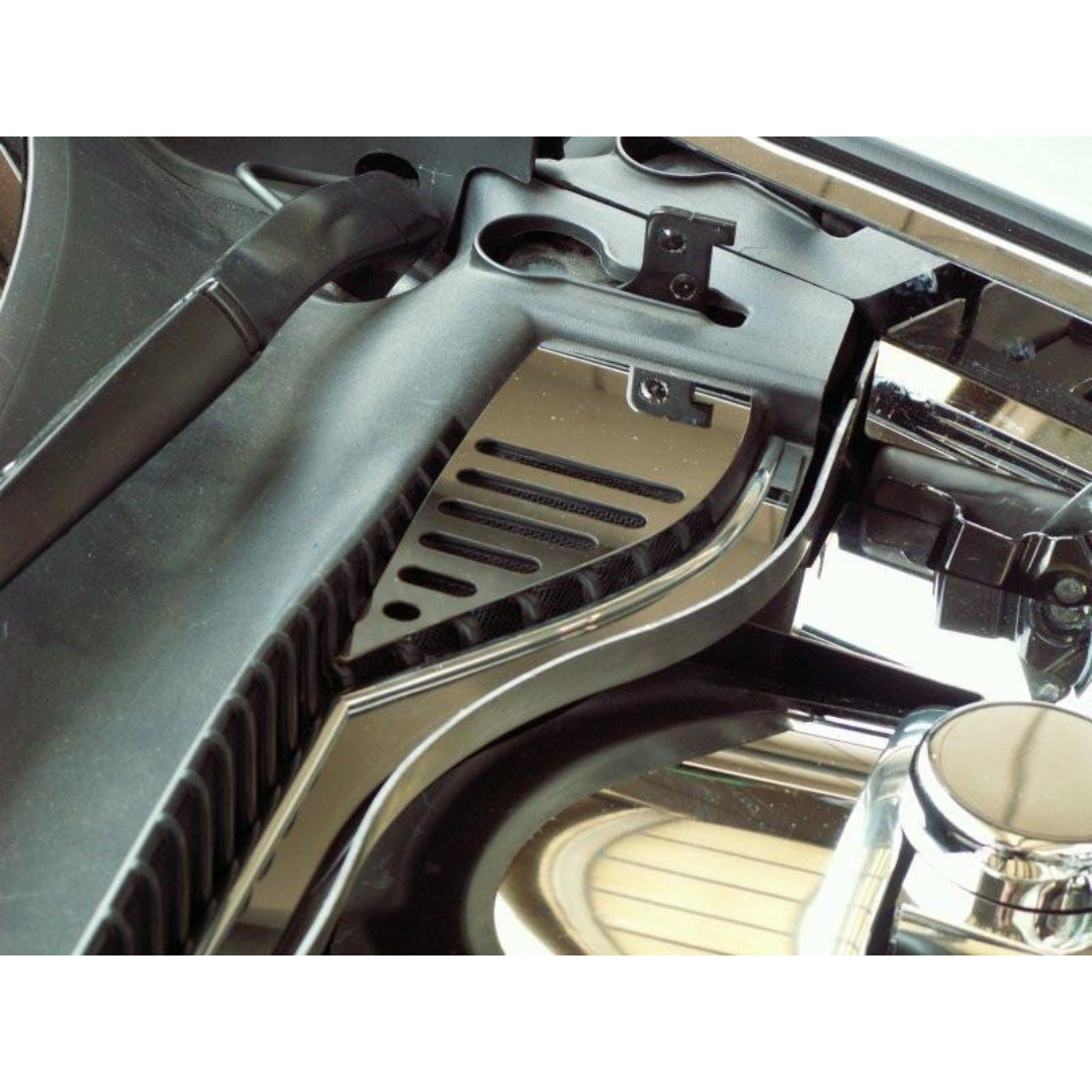 C6 Corvette Wiper Cowl Cover - 2008-2013 2Pc Polished Stainless Steel