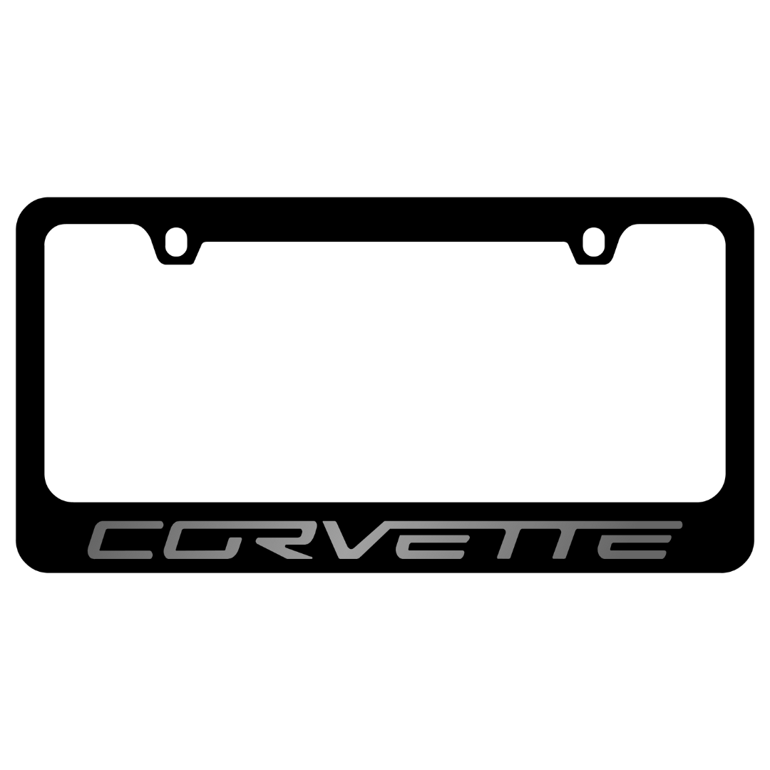 Chevrolet Corvette C6 Black License Plate Frame