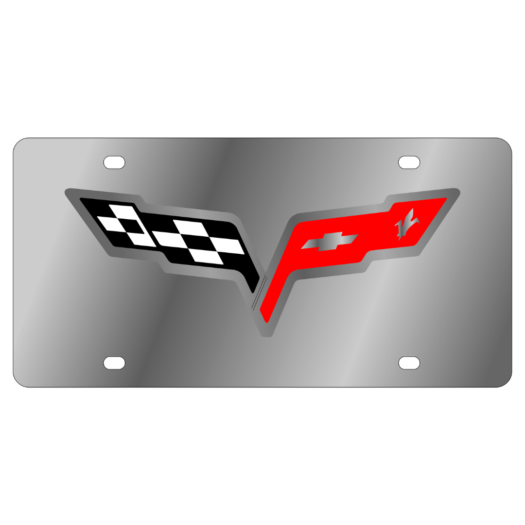Chevrolet Corvette C6 Stainless Steel License Plate