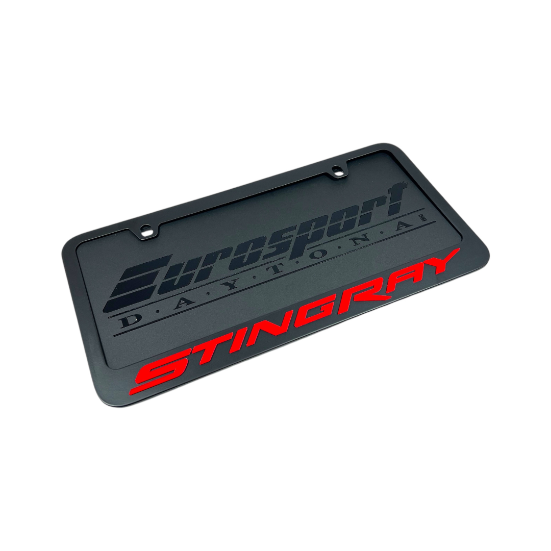 Chevrolet Corvette C7 Stingray Black License Plate Frame