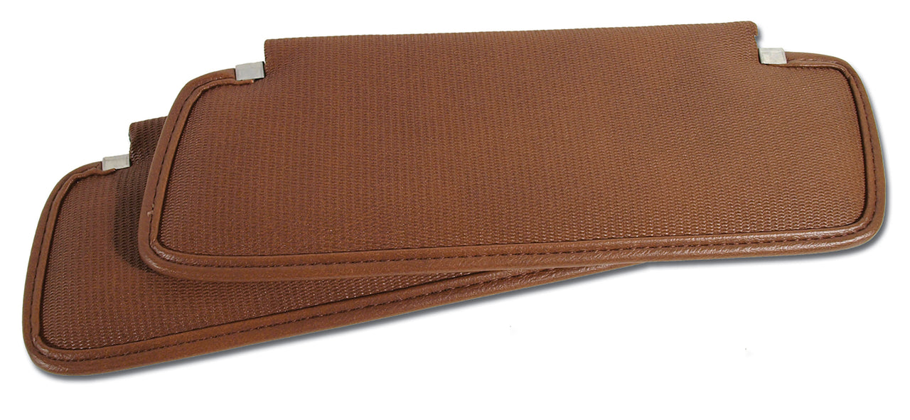 1973-1973 Corvette Sunvisors Dark Saddle Comfortweave-408023-Corvette-Store-Online