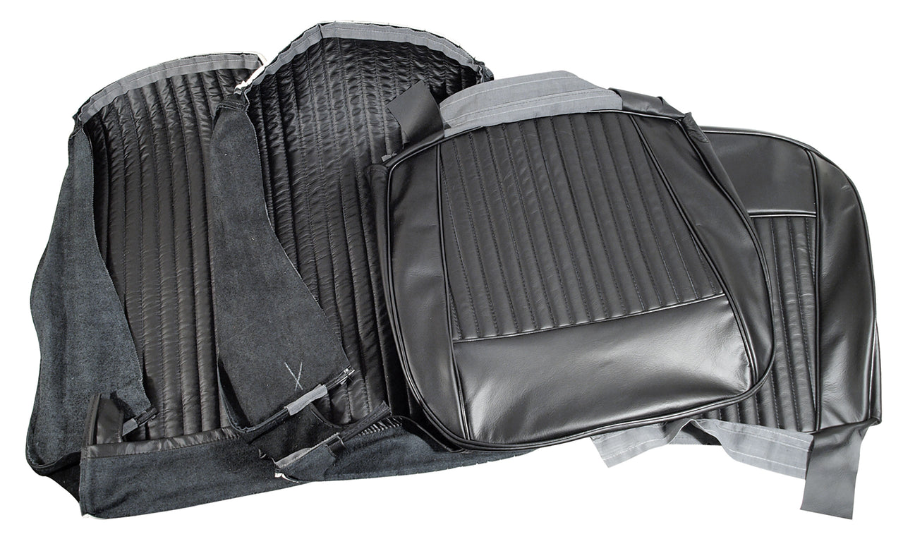 1962-1962 Corvette Leather Seat Covers Black-412020-Corvette-Store-Online