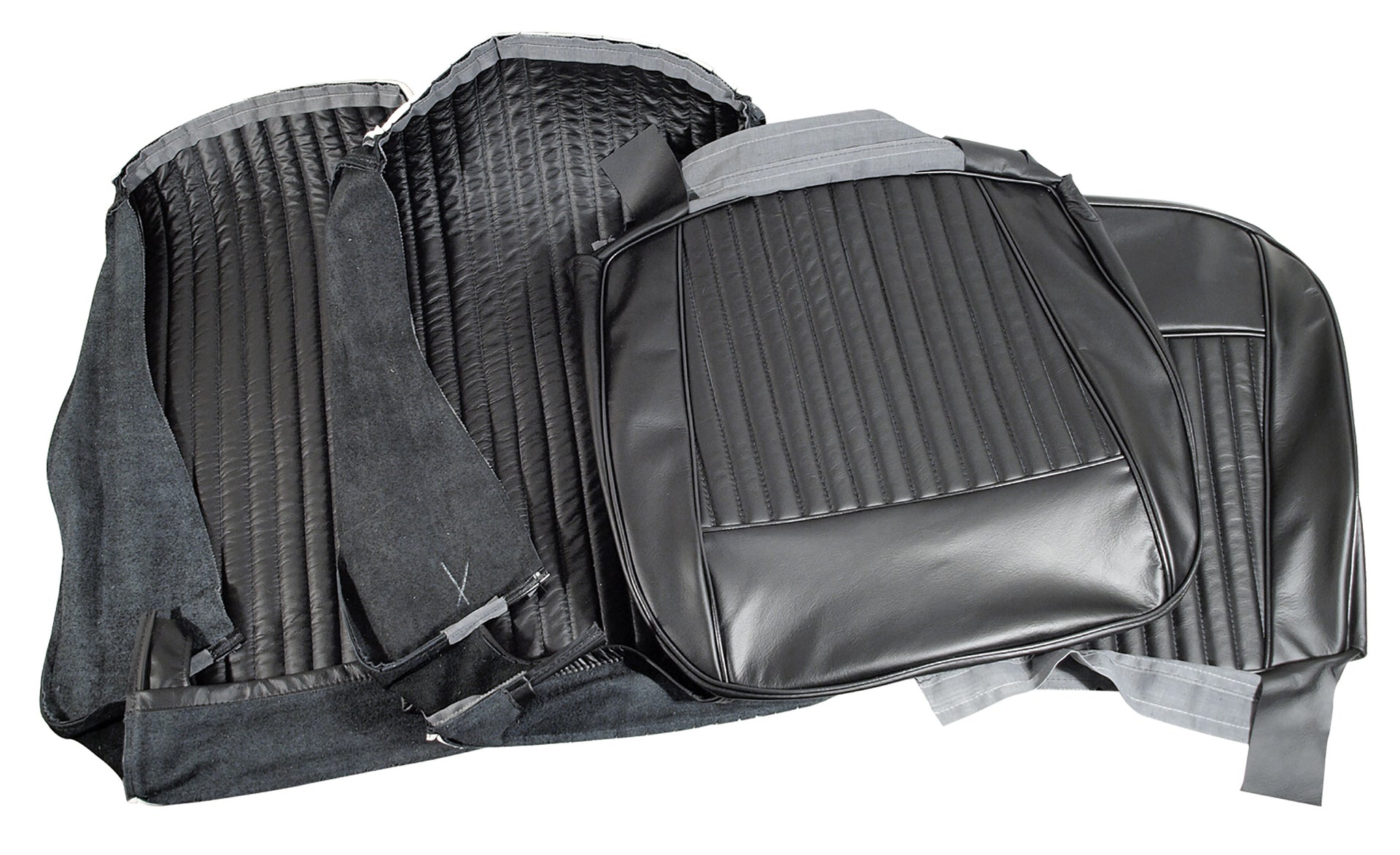 1962-1962 Corvette Leather Seat Covers Black-412020-Corvette-Store-Online
