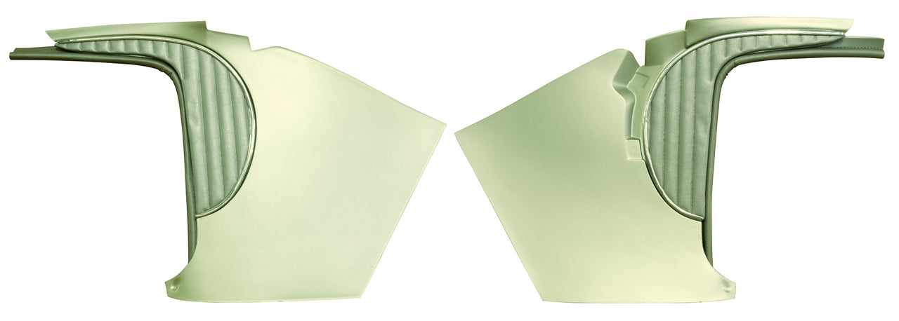 1962-1962 Corvette Deluxe Kick Panels W/Metal Insert & Trim - Fawn-412309-Corvette-Store-Online