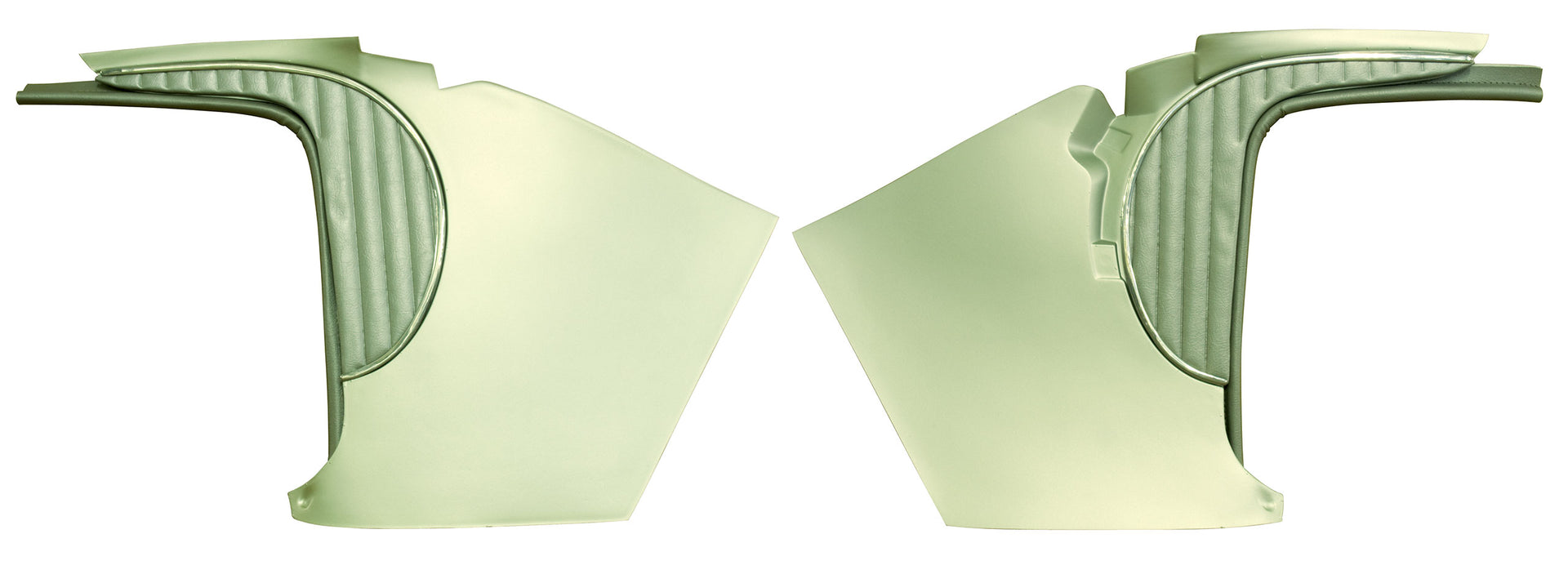 1962-1962 Corvette Deluxe Kick Panels W/Metal Insert & Trim - Fawn-412309-Corvette-Store-Online