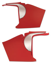 1961-1961 Corvette Deluxe Kick Panels W/Metal Insert & Trim - Red-412435-Corvette-Store-Online