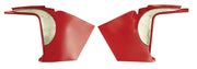 1960-1960 Corvette Deluxe Kick Panels W/Metal Insert & Trim - Red-412535-Corvette-Store-Online