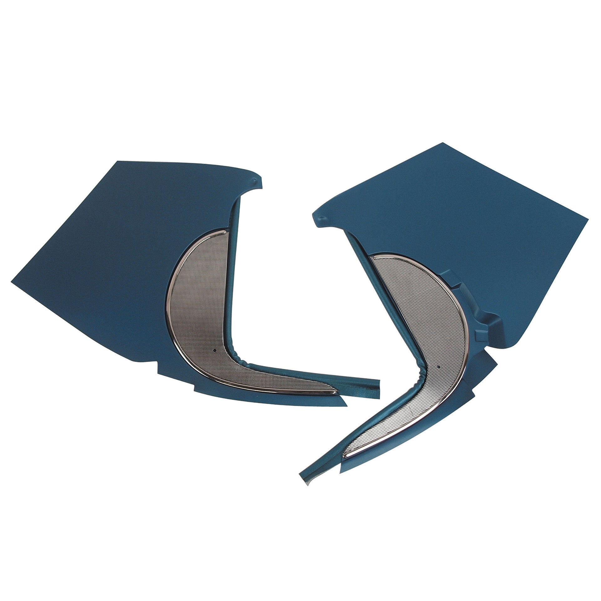 1959-1959 Corvette Deluxe Kick Panels W/Metal Insert & Trim - Turquoise-412606-Corvette-Store-Online