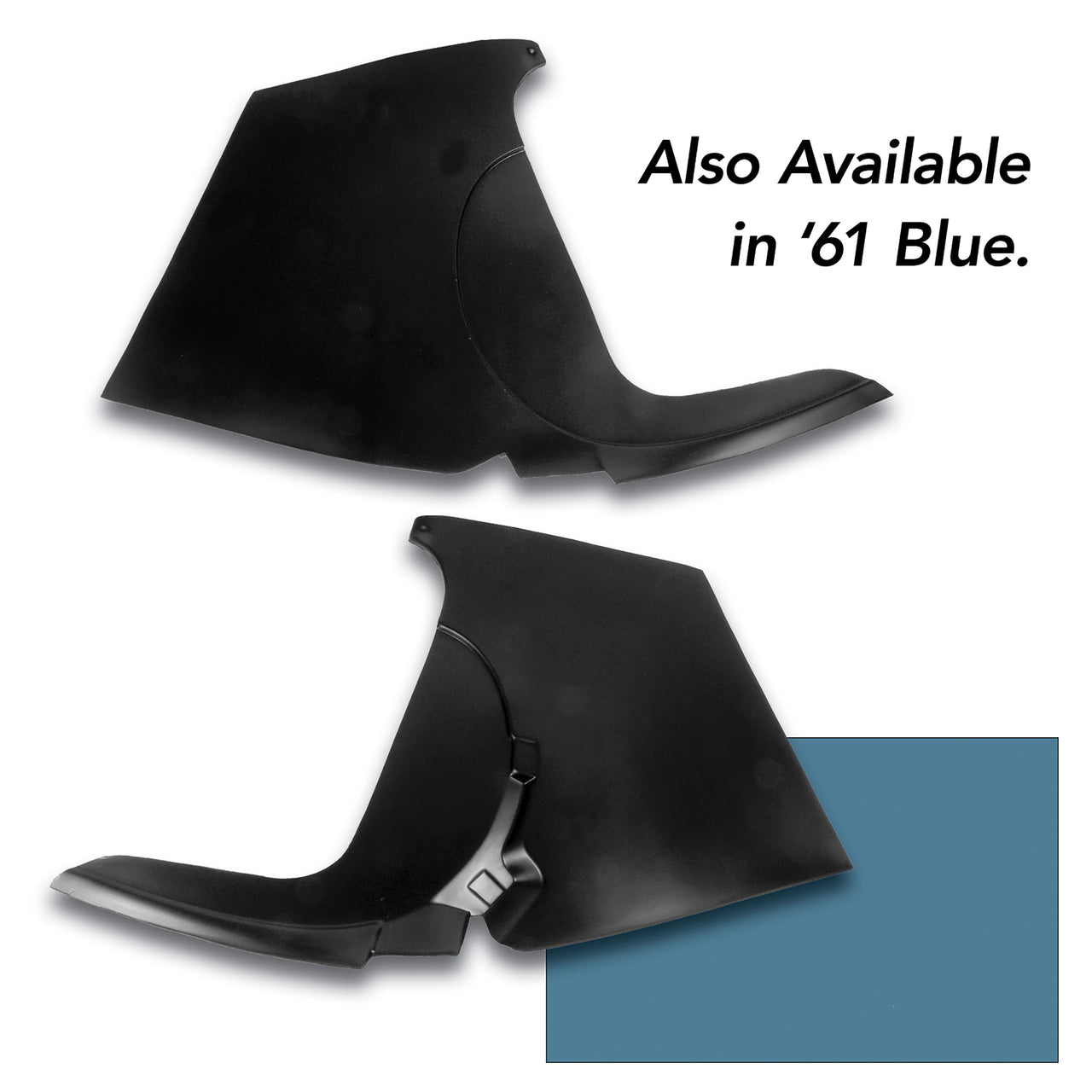 1961-1961 Corvette Kick Panels W/O Inserts - Blue-412708-Corvette-Store-Online