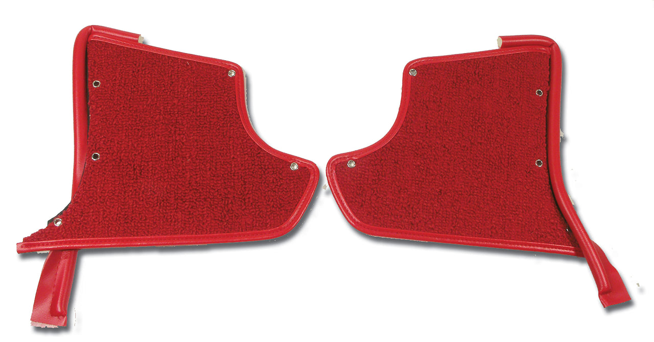 1965-1967 Corvette Kick Panels W/Carpet - Red-412930-Corvette-Store-Online
